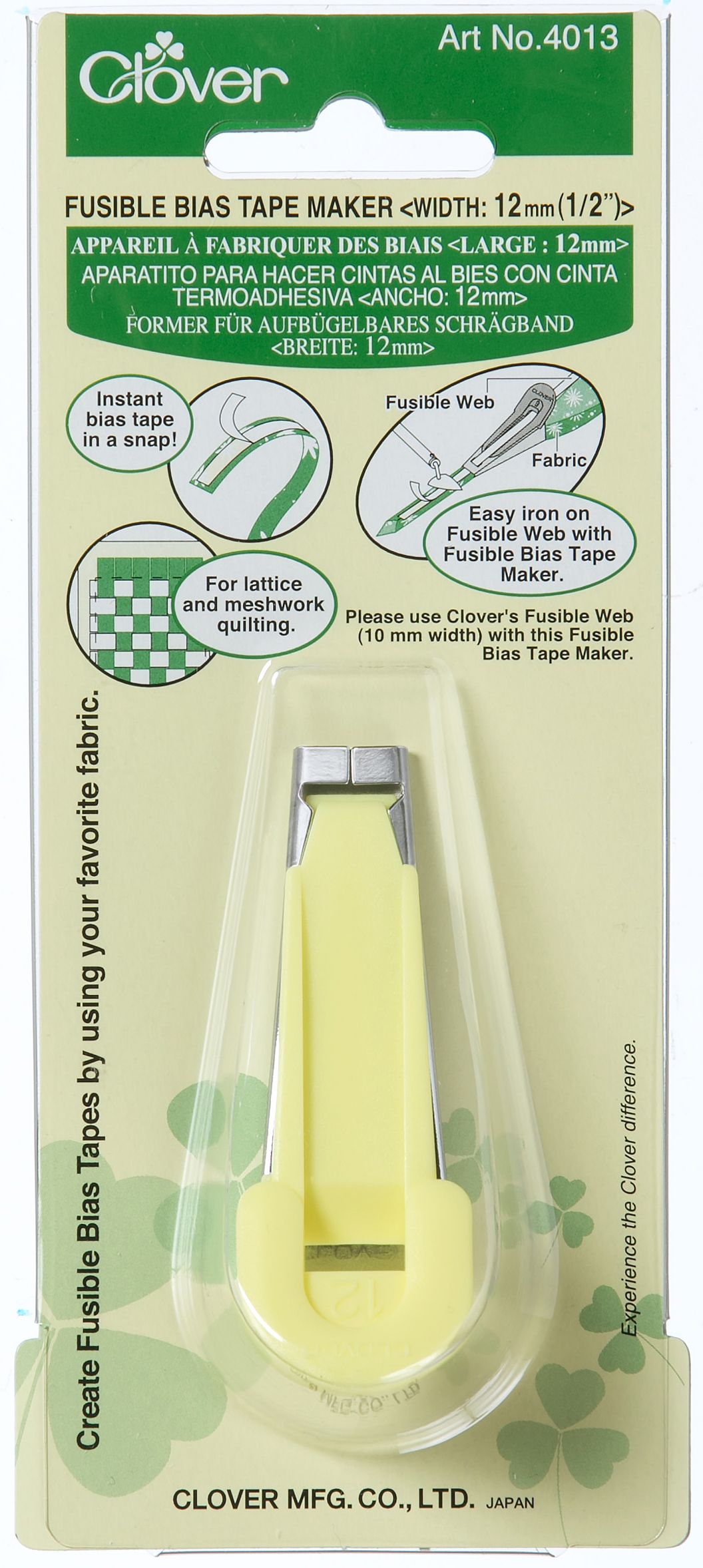 Clover Fusible Bias Tape Maker 12 mm