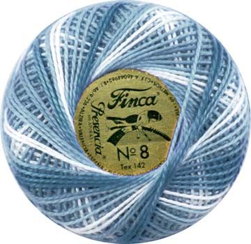 Finca Perle Variegated No.12 - Powder Puff Blue