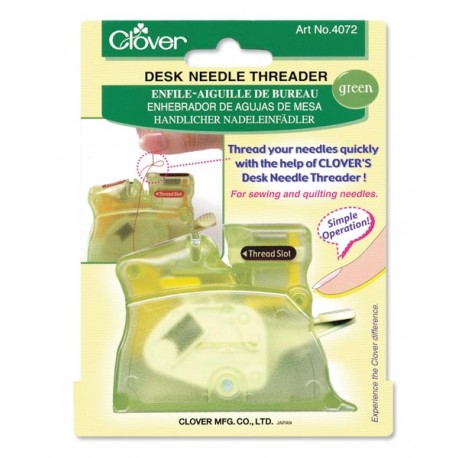 Clover Desk Needle Threader - Green