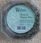 Bead & Sequin Pins Short 16 x 0.65 mm