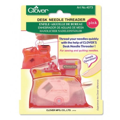 Clover Desk Needle Threader - Pink