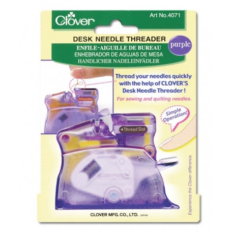 Clover Desk Needle Threader - Purple