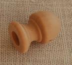 Finial Dowel End 1-/18" Lg with Hole 3/8" dia