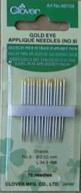 Gold Eye Applique Needles No. 9